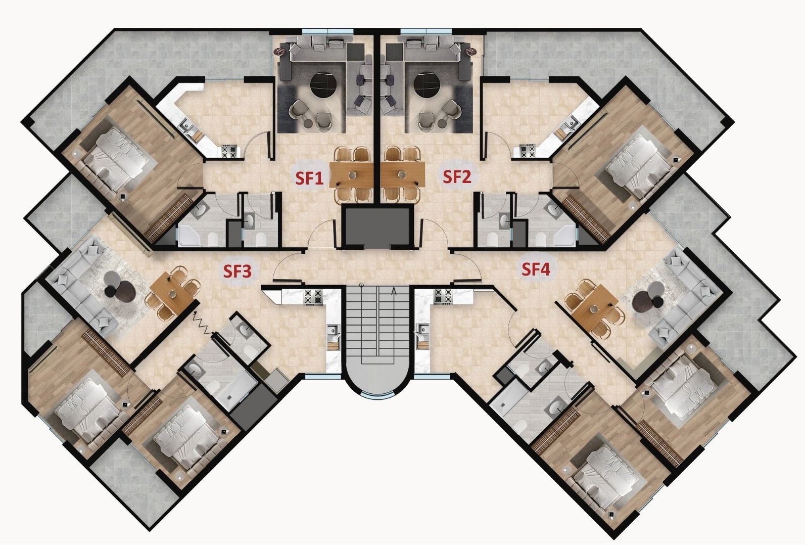 Second Floor Apartments Plan